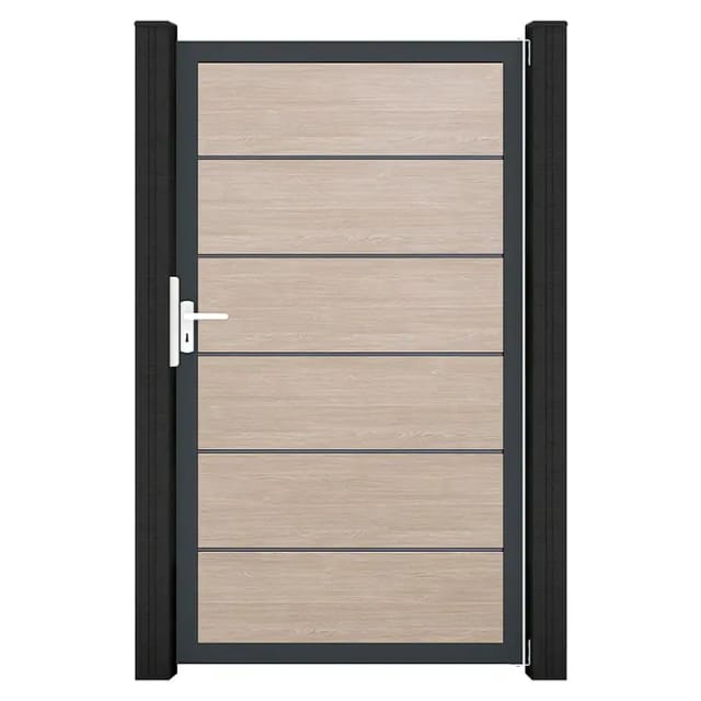GroJa Tor 1-flg. Basicline Premium 100 cm x 180 cm Sheffield Oak Rahmen DB703