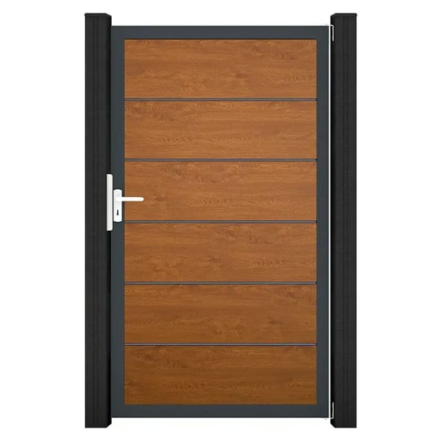 GroJa Tor 1-flg. Basicline Premium 100 cm x 180 cm Golden Oak Rahmen DB703