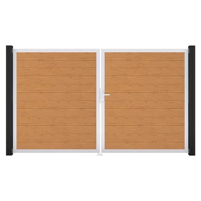 GroJa Tor 2-flg. Basicline Schmal Asteiche Natur EV1 306 cm x 180 cm DIN Rechts