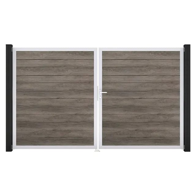 GroJa Tor 2-flg. Basicline Schmal Monument Oak EV1 306 cm x 180 cm DIN Rechts