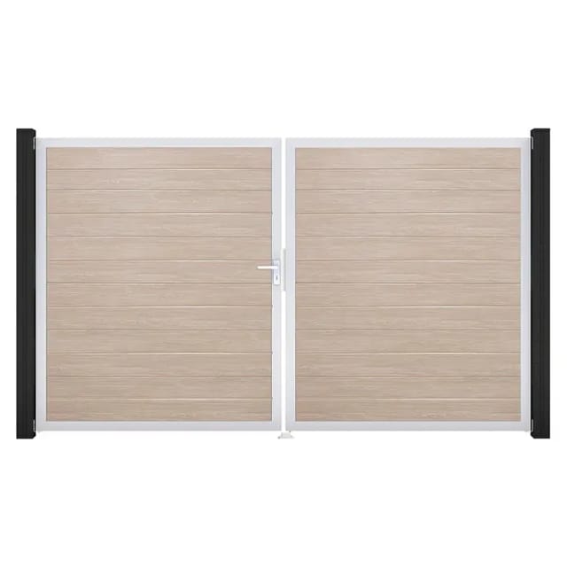 GroJa Tor 2-flg. Basicline Schmal Sheffield Oak EV1 306 cm x 180 cm DIN Links