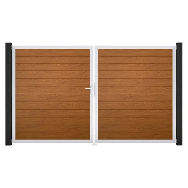 GroJa Tor 2-flg. Basicline Schmal Golden Oak EV1 306 cm x 180 cm DIN Links