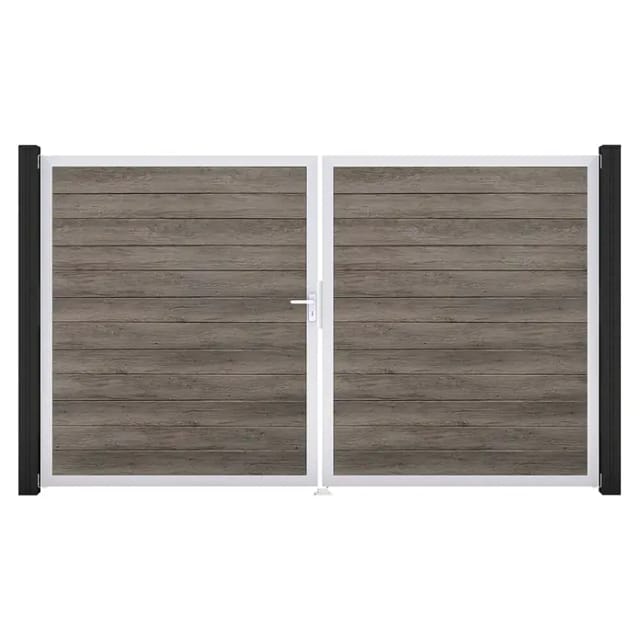 GroJa Tor 2-flg. Basicline Schmal Monument Oak EV1 306 cm x 180 cm DIN Links
