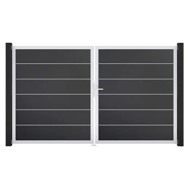 GroJa Tor 2-flg. Basicline Premium Anthrazit EV1 306 cm x 180 cm DIN Rechts