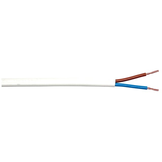 Schlauchleitung H03VVH2-F 2 x 0,75 Weiß 10 m