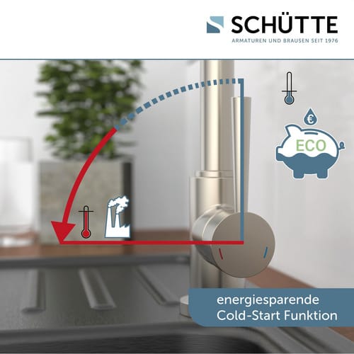Schütte Design-Spültischarmatur Cornwall Edelstahl-Optik