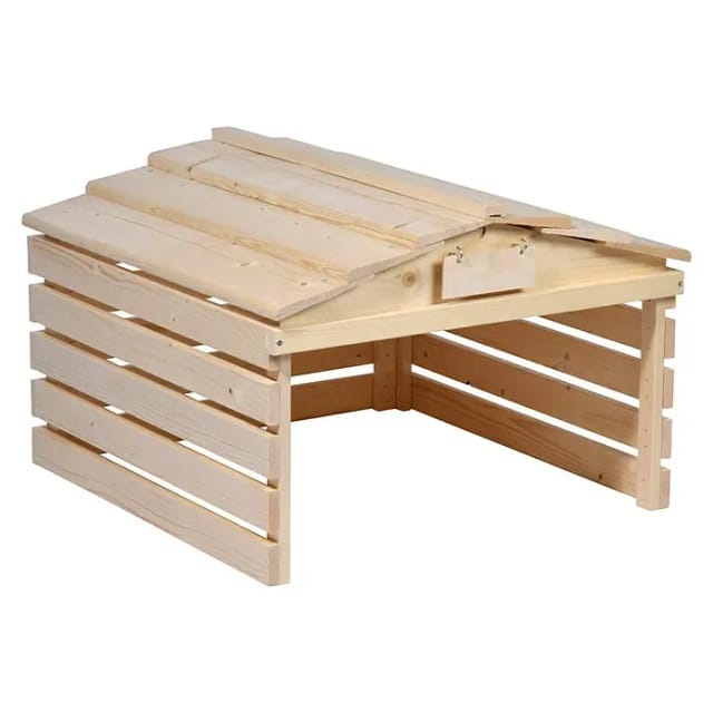 Dobar Mährobotergarage mit abnehmbarem Dach Fichte Natur 52,5 x 78,5 x 74 cm