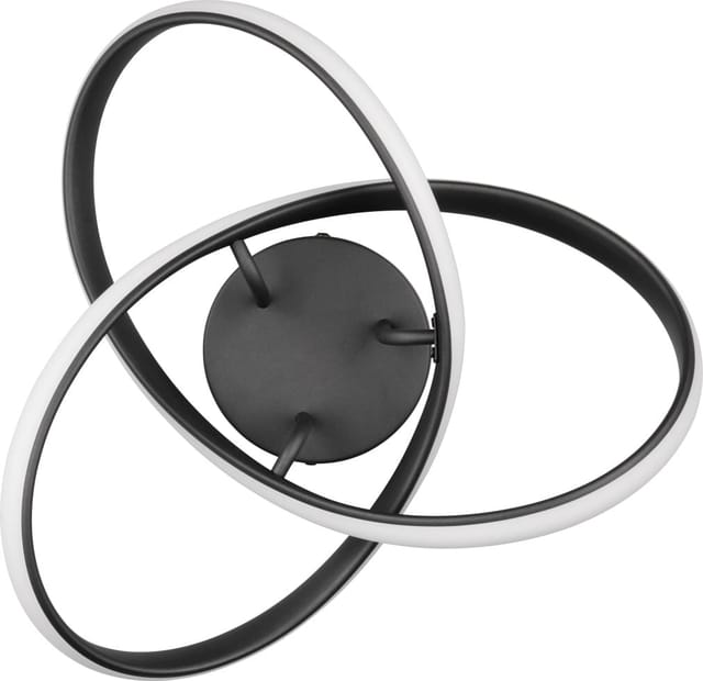 Reality LED Deckenleuchte Meo 15 cm x 40 cm x 40 cm Schwarz Matt