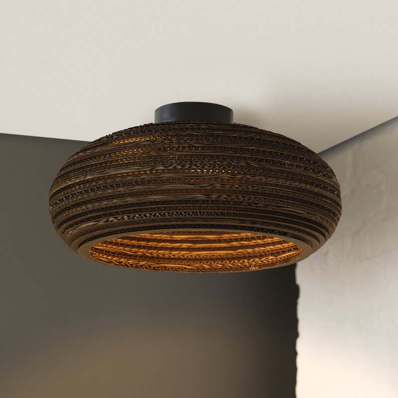 [gebraucht] B-ware Osram Deckenleuchte Drop Braun Ø 40 Cm Wellpappe E27 Dimmbar Ip20 15 W Led