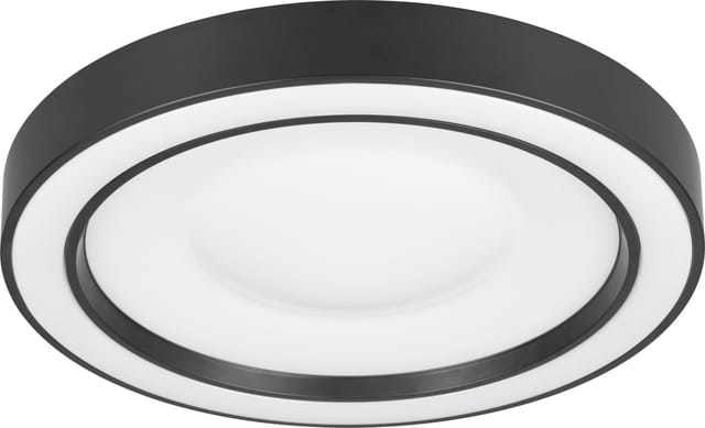 Reality LED Deckenleuchte Arco 13 cm x 40 cm x 40 cm Schwarz Matt