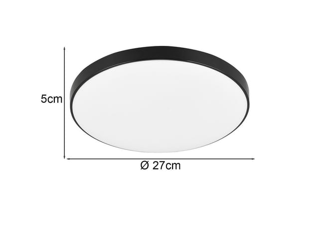 Reality LED Deckenleuchte Spica 5,6 cm x 27 cm x 27 cm Schwarz