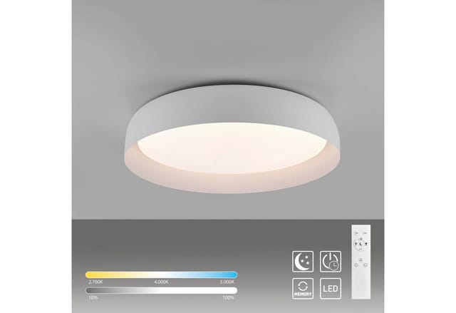 Just Light LED-Deckenleuchte Osko Ø 11,5 cm x 57 cm Weiß