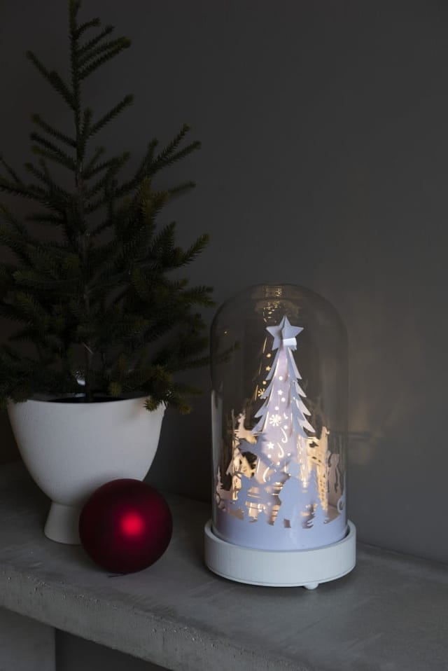 Konstsmide LED-Glaslaterne ''Weihnachtsmann'' mit 10 Warmweißen Dioden