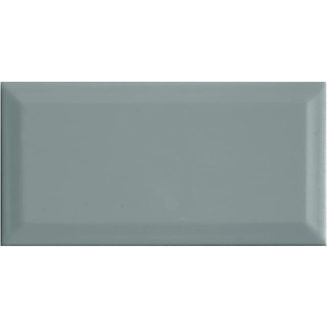 Wandfliese Facette Metro Grau glänzend glasiert 10 cm x 20 cm