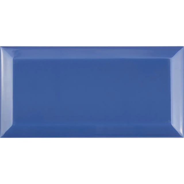 Wandfliese Facette Metro Blau glänzend glasiert 10 cm x 20 cm