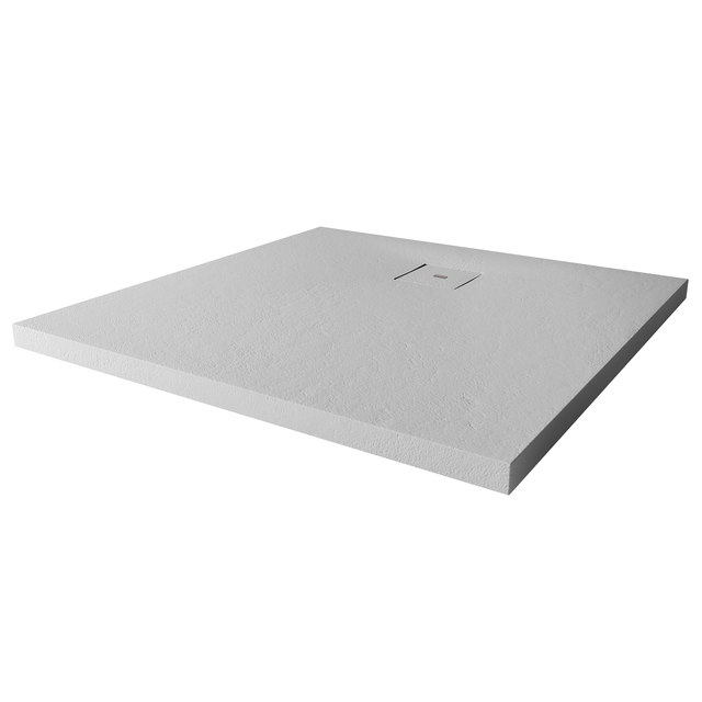 Breuer Duschwanne Modern Line Steinoptik Quadrat 90 cm x 90 cm Steingrau