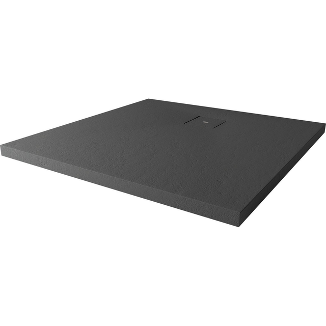 Breuer Duschwanne Modern Line Steinoptik Quadrat 90 cm x 90 cm Anthrazit