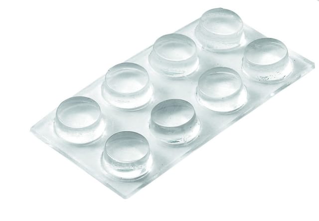 Hettich Anschlagpuffer Selbstklebend Ø 11 x 5 mm Kunststoff Transparent 16 Stück