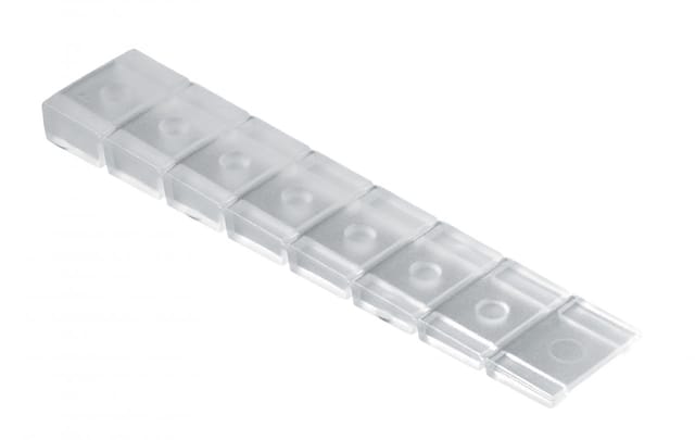 Hettich Unterlegkeil zum Abknipsen 20 x 100 mm Kunststoff Transparent 4 Stück