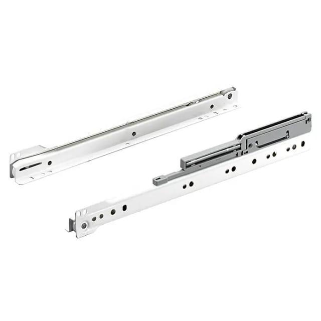 Hettich Teilauszug-Rollschubführung 350 mm Stahl Pulverbeschichtet Weiß 1 Stück