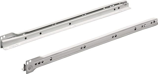Hettich Teilauszug-Rollschubführung FR 302 250 mm Stahl Pulverbes. Weiß 1 Stück