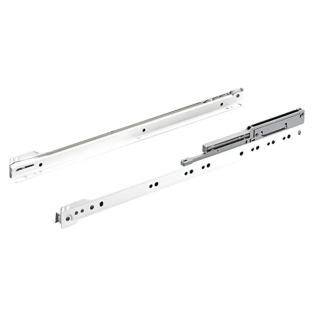 Hettich Teilauszug-Rollschubführung 400 mm Stahl Pulverbeschichtet Weiß 1 Stück