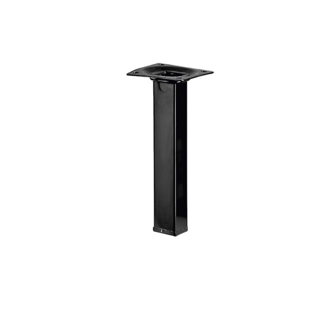 Hettich Tischbein Eckig 150 mm x 25 mm x 25 mm Stahl Hochglanz Schwarz 1 Stück
