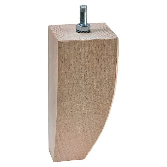 Hettich Möbelfuß Ulma 150 x 60 x 60 mm Holz Buche mit M8 Schraube 1 Stk. FSC®