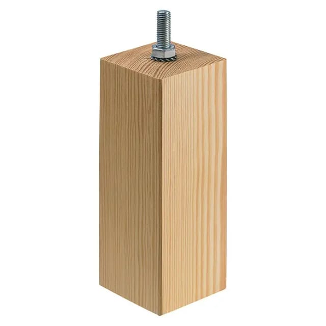 Hettich Möbelfuß Brema 150 x 50 x 50 mm Holz Buche mit M8 Schraube 1 Stück FSC®
