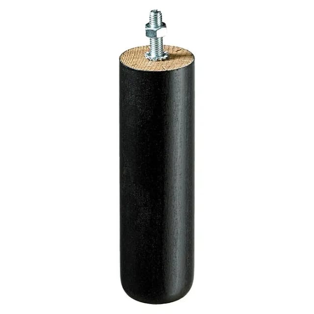 Hettich Möbelfuß Hamburg 150 x Ø 45 mm Buche Schwarz m. M8 Schraube 1 Stk. FSC®
