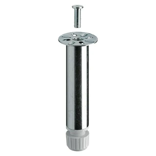 Hettich Sockelverstellfuß 150-160 x Ø 30 mm Stahl Verchromt mit M10 1 Stück