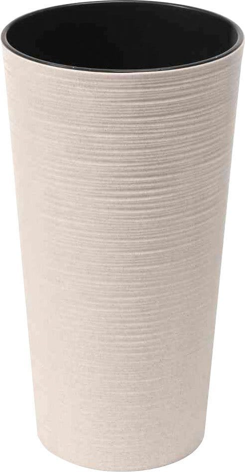 Siena GardenPflanzgefäß Set 2 teilig Eco Locon Weiß Ø 25 cm x 46,5 cm