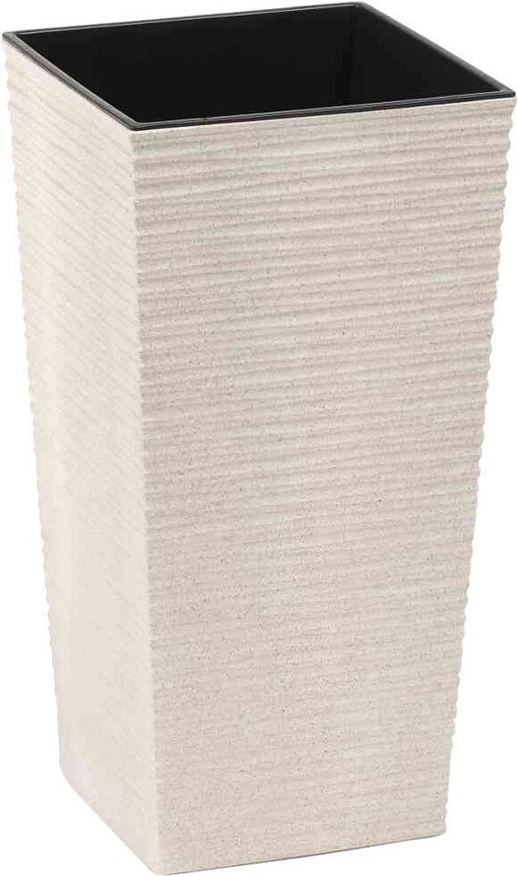 Siena Garden Pflanzgefäß Eco Nizza Weiß 30x30x57,0 cm