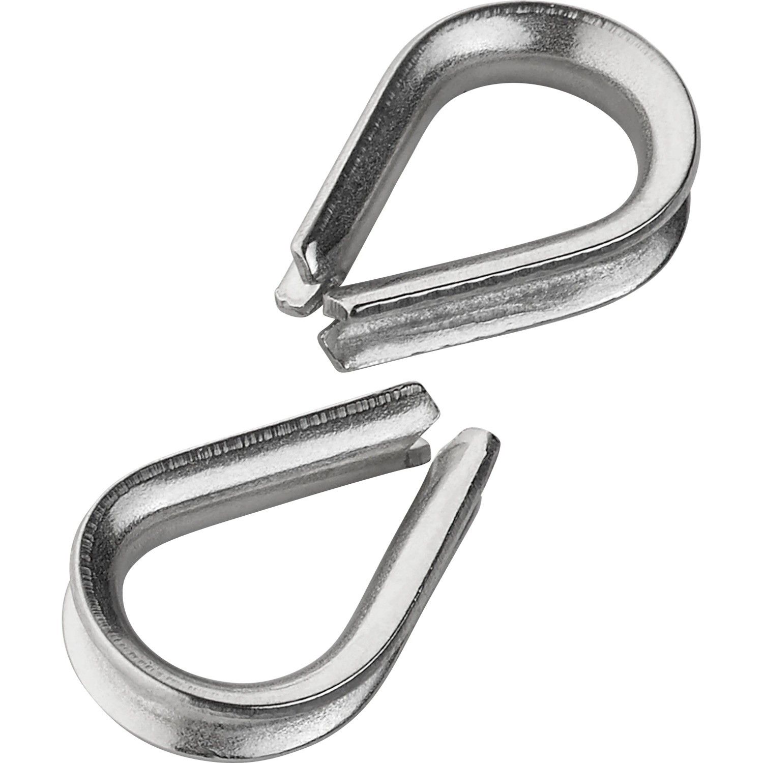 Kausche Edelstahl 2 mm 2 Stück