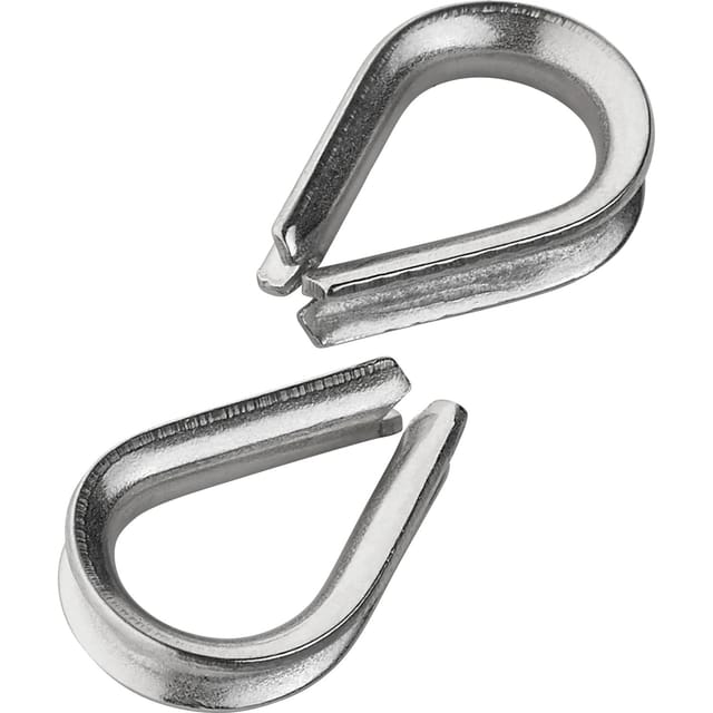 Kausche Edelstahl 2 mm 2 Stück