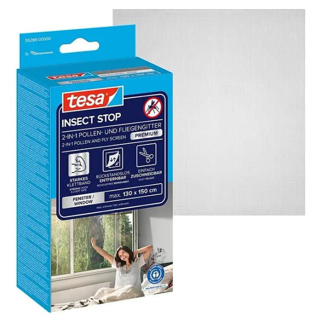 tesa® Insect Stop 2in1 Pollen- und Fliegengitter Fenster anthrazit