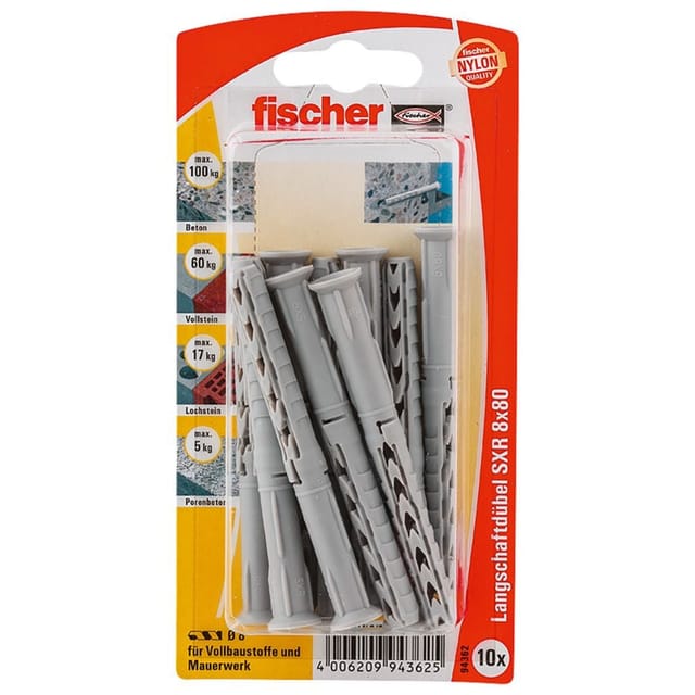 Fischer Langschaftdübel SXR 8 x 80 K (10 ST)