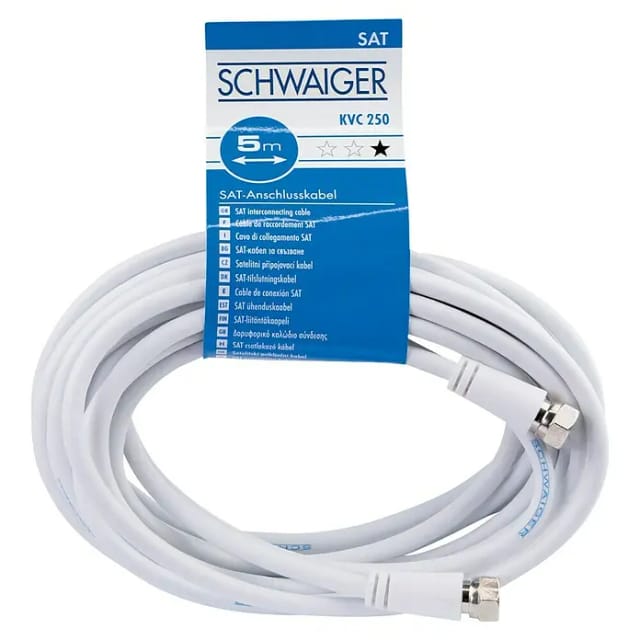SAT-Anschlusskabel 2 F-Stecker 5 m KVC250 052