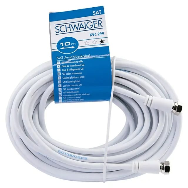SAT-Anschlusskabel 2 F-Stecker 10 m KVC299 052