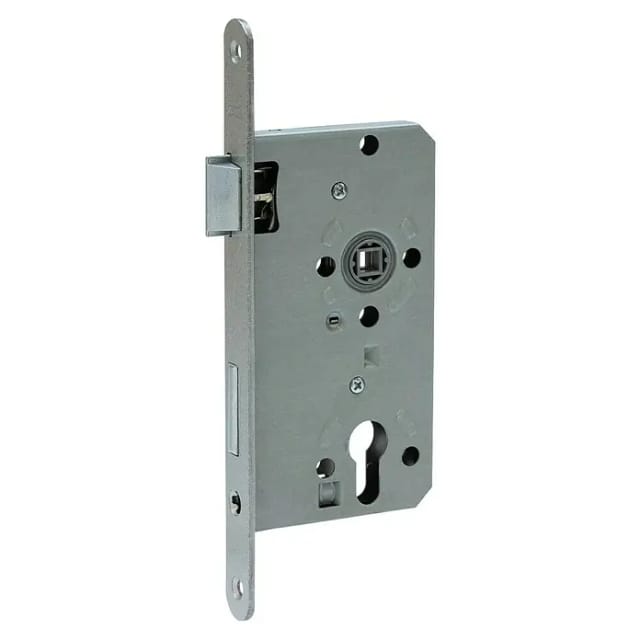 Abus Wohnungsabschlusstür-Einsteckschloss Edelstahl PZ DIN L Gold Stulpm. 20 mm