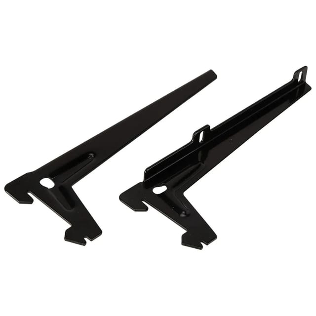 Einloch-Winkelträger Schwarz 18 cm 2 Stück