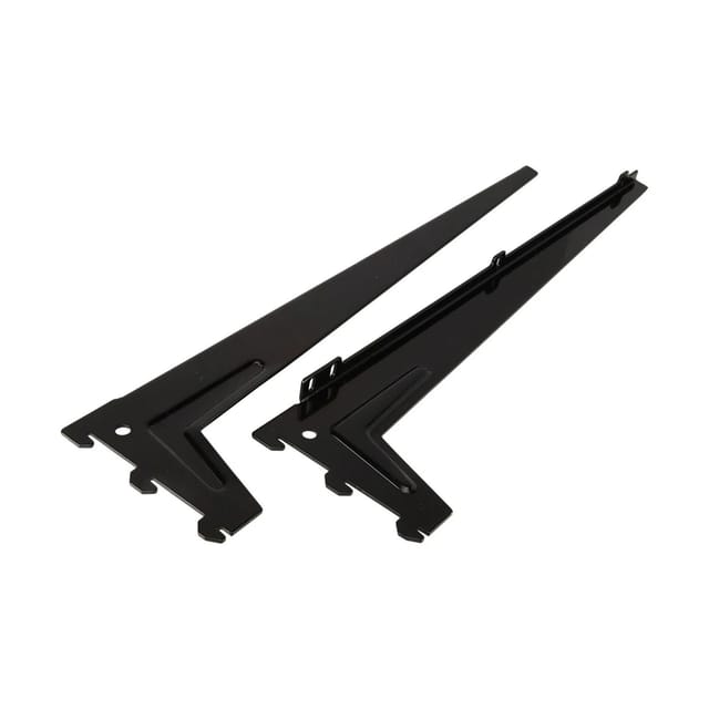 Einloch-Winkelträger Schwarz 48 cm 2 Stück