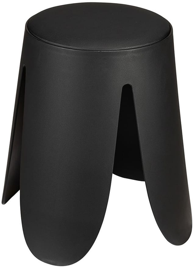 Sitzhocker Comiso Ø 44,5 cm x 46 cm Schwarz Matt