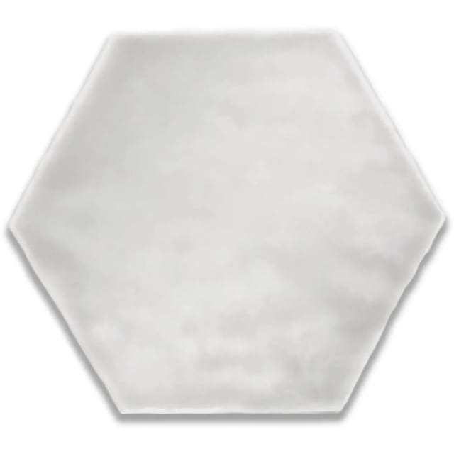Wandlfiese Hexagon Snow White Glasiert Glänzend 15 cm x 17,5 cm x 0,9 cm