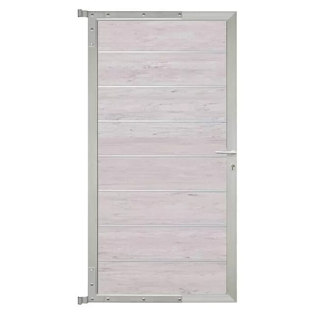 T & J Tor für Sichtschutzzaun Gotland 90 cm x 175 cm Sand/ Silber