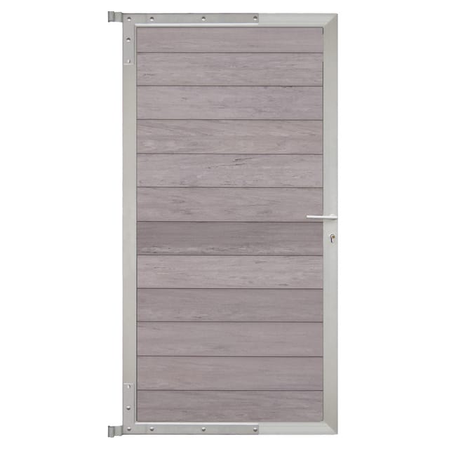 T & J Tor für Sichtschutzzaun Skär 90 cm x 175 cm Sand/ Silber
