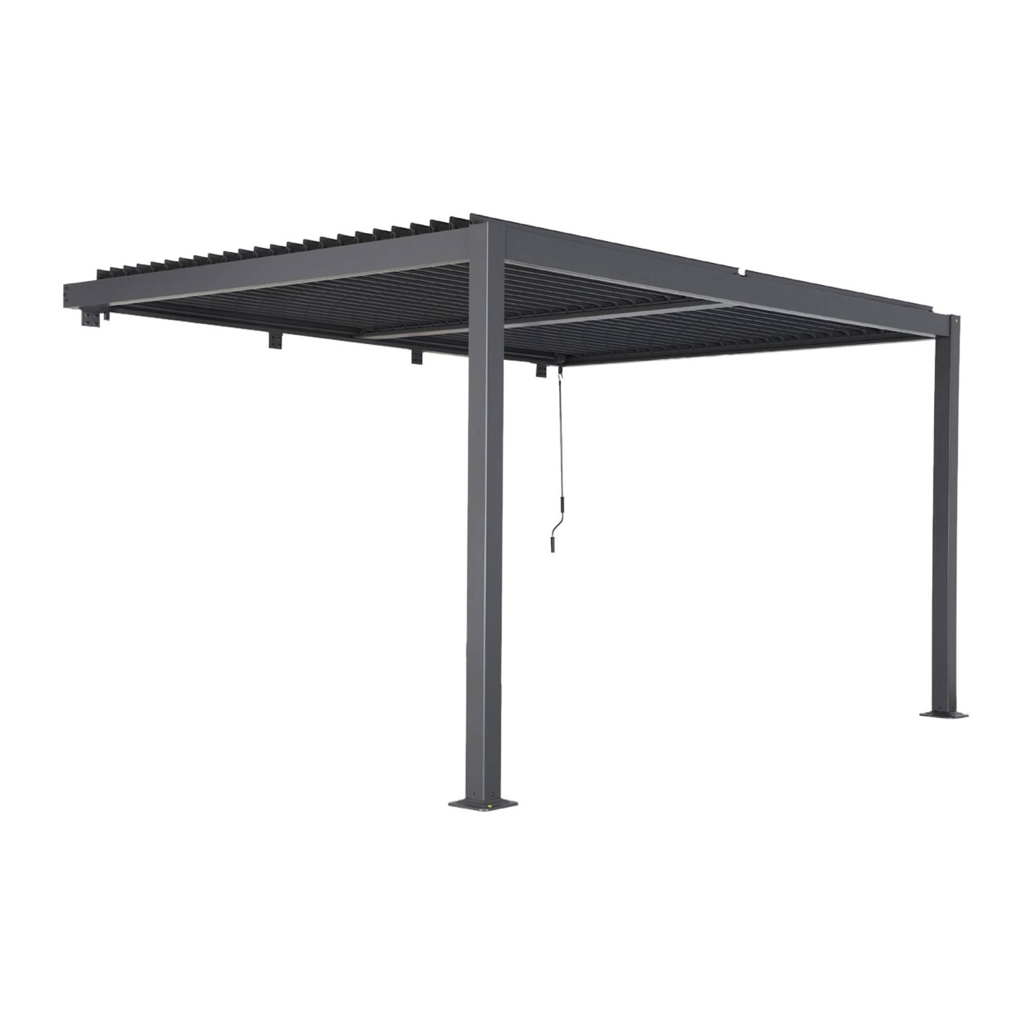 Sweeek - Bioklimatische Wand Pergola Mit Lamellendach Palace 3x4m
