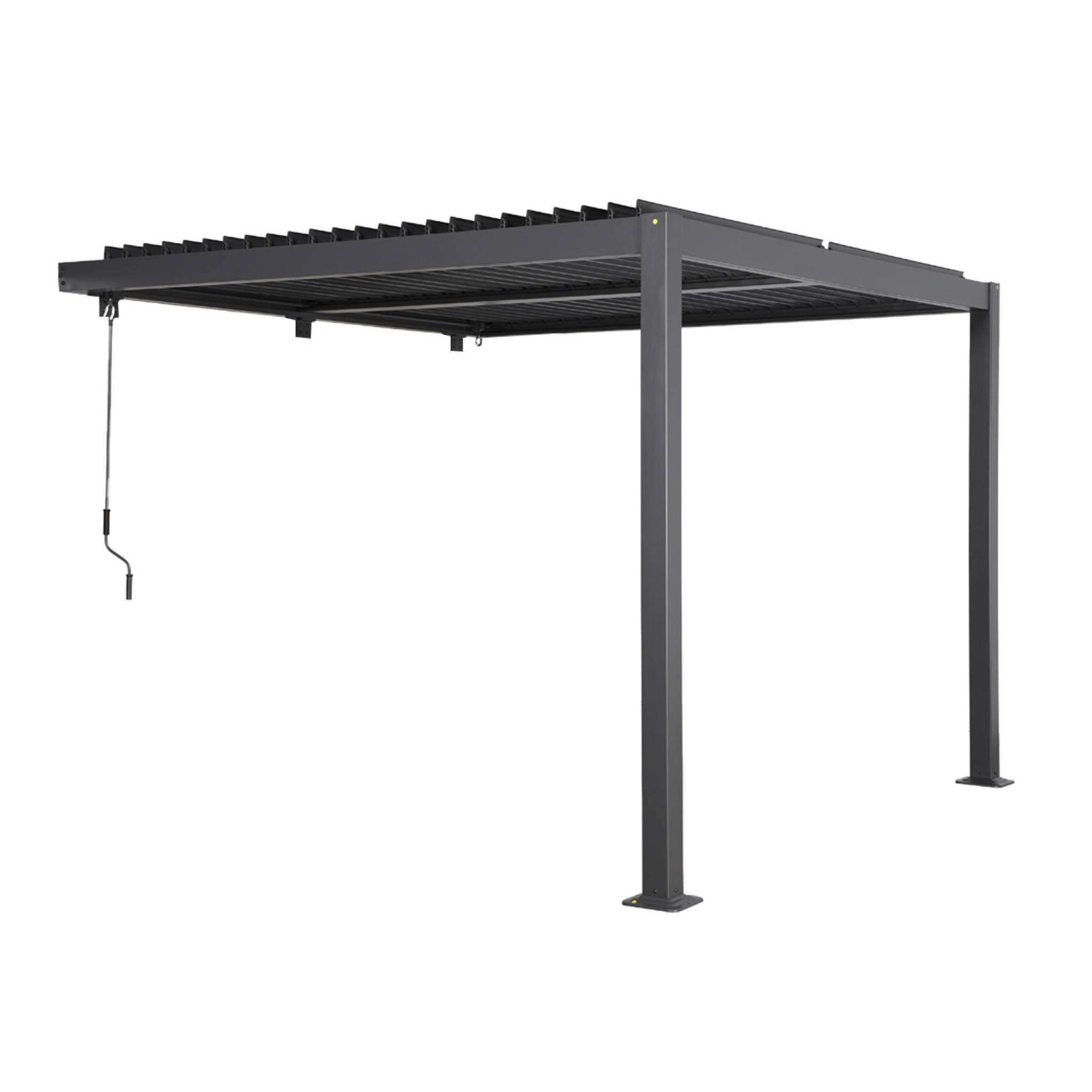 Sweeek - Bioklimatische Wand Pergola Mit Lamellendach Palace 3x3m