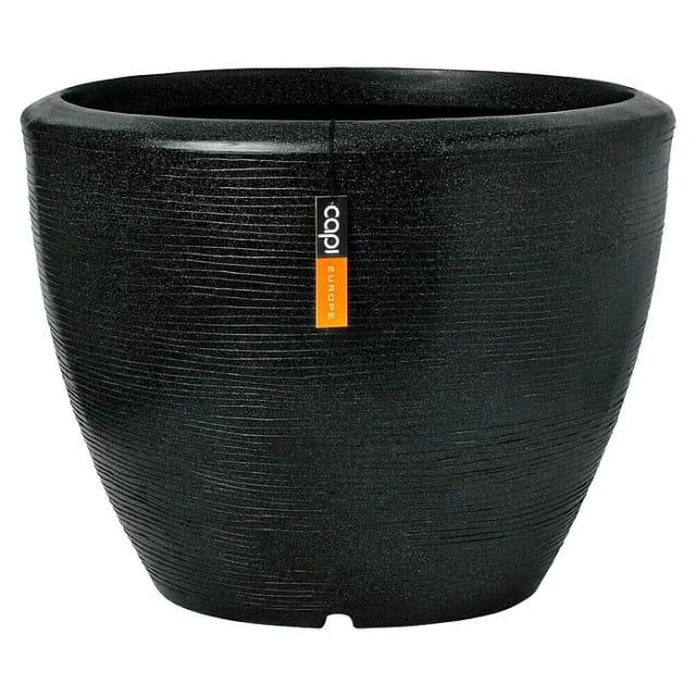 Capi Pflanztopf Kugel Granite Ø 34 cm x 25 cm Schwarz
