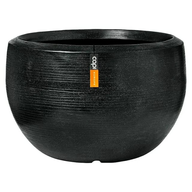 Capi Pflanzgefäß Kugel Granite Ø 67 cm x 45 cm Schwarz